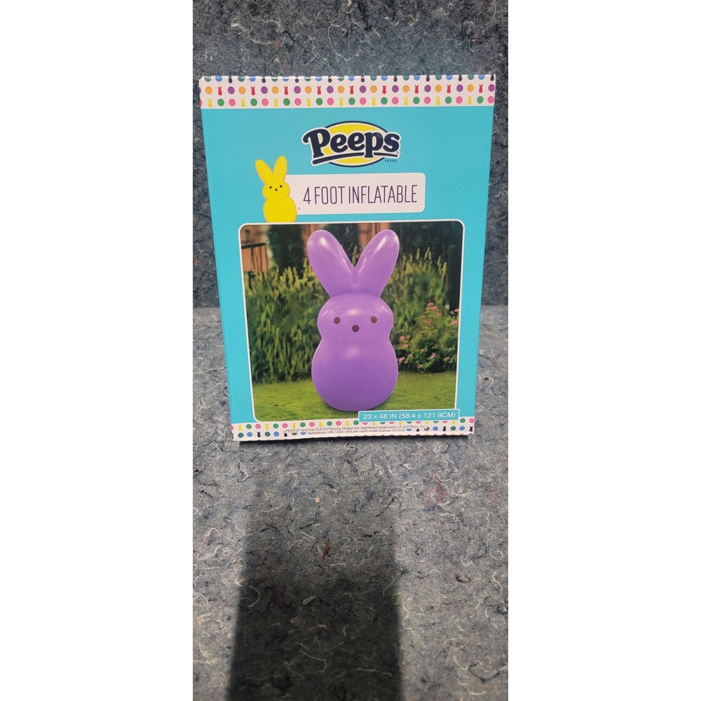 PEEPS 4' Foot Inflatable Purple Yard Easter Bunny Blow-Up NWT and Sealed